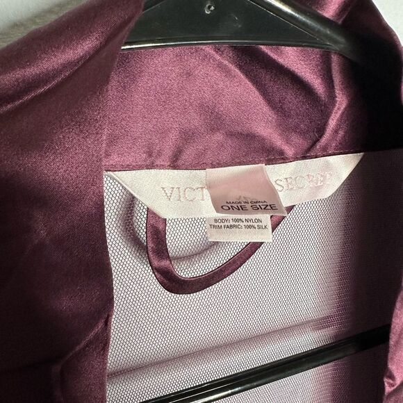 Victoria’s Secret Sexy Vintage Satin Silk Trim Mesh See through Robe One size - Picture 4 of 4